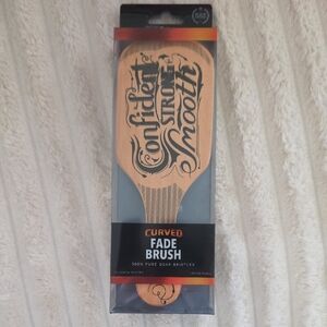Curved Fade Brush - Natural Wood Paddle with Black Label